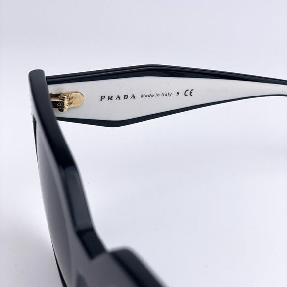 NEW Prada PR14WS 09Q-5S0 Black Talc Gray Cat Eye Oversized Women Sunglasses - Picture 12 of 13